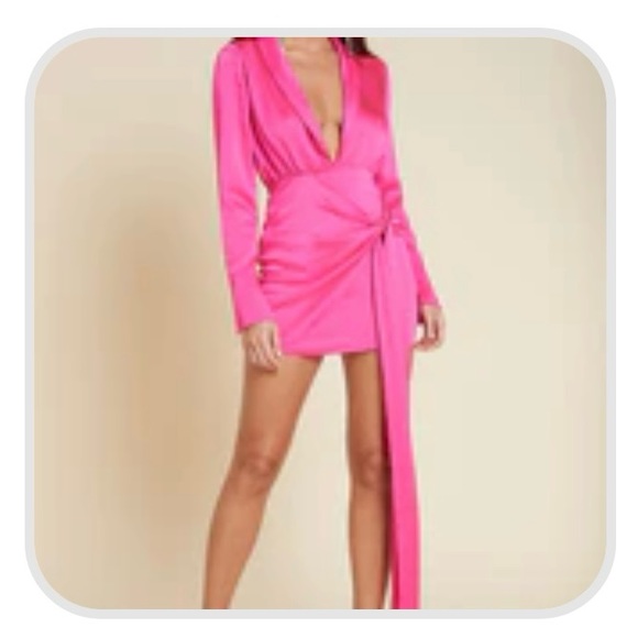 NWT Runaway Casa Mini Dress Fuschia - Picture 1 of 8